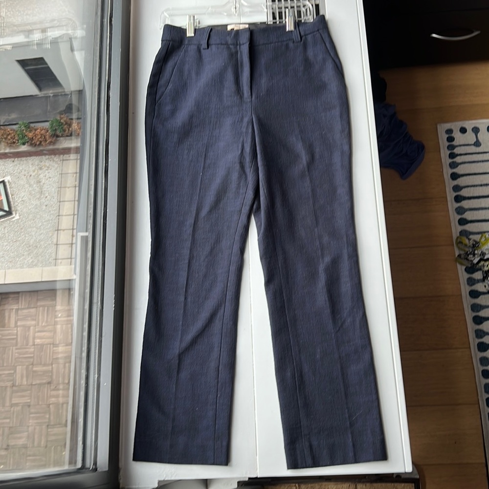 Rebecca Taylor Navy Blue Cotton Knit Trouser